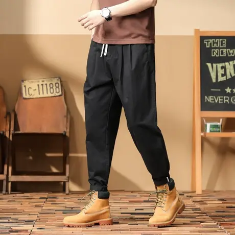 时尚潮流男款裤子百搭秋冬季男裤男士大码直筒工装裤时尚休闲裤商品大图