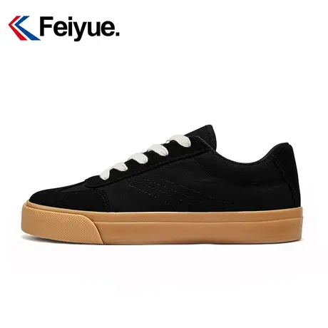 feiyue/飞跃情侣款黑色德训鞋2025官方春季复古经典休闲板鞋男子图片