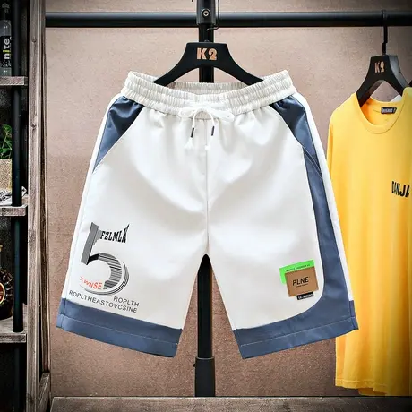 2023夏季新款短裤男士薄款潮流宽松直筒休闲百搭运动沙滩五分裤男商品大图