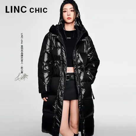 赵小棠同款LINCCHIC金羽杰2023年秋冬新款长款羽绒服女Y23804489商品大图