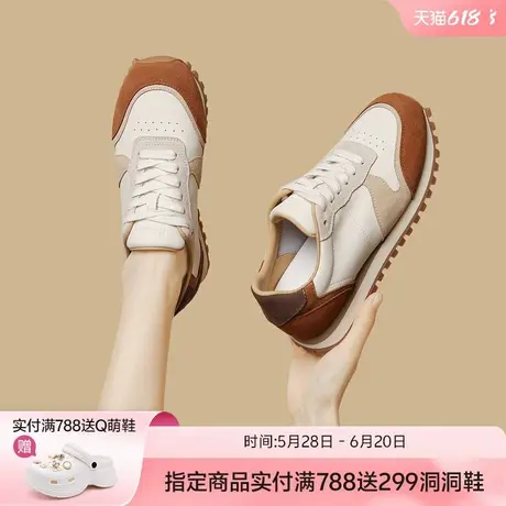 哈森复古运动休闲鞋女鞋子2025春款经典舒适轻便百搭舒适运动女鞋商品大图