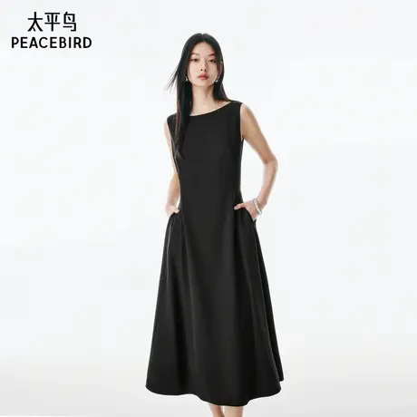 【商场同款】太平鸟女装2025年夏季新款无袖连衣裙A1FAF241M商品大图