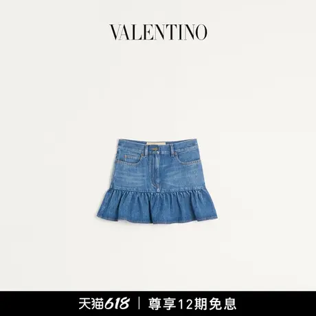 [早秋新品]华伦天奴VALENTINO女士牛仔迷你裙图片
