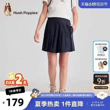 暇步士童装女童短裤2025夏装新款大童学院风裙裤儿童百褶裙短裤子图片