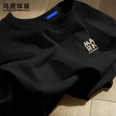 马克华菲纯棉长袖男t恤秋款潮牌字母设计感男士宽松打底衫上衣薄X商品大图