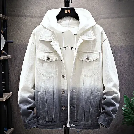 春秋季2023新款男士牛仔外套潮流百搭情侣工装上衣潮牌棒球服夹克商品大图