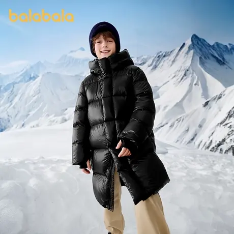 巴拉巴拉balaOne童装儿童羽绒服女童男童2025新款冬加厚鹅绒外套商品大图