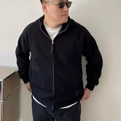 大依无忧春秋新款大码男装宽松廓版加肥加大男士连帽开衫卫衣外套商品大图