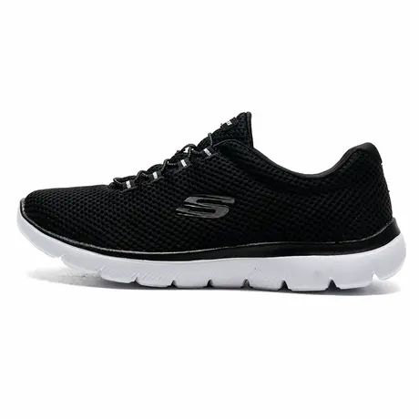斯凯奇（Skechers）女鞋夏季2025新款黑色穿脱健步鞋软底网面休闲商品大图