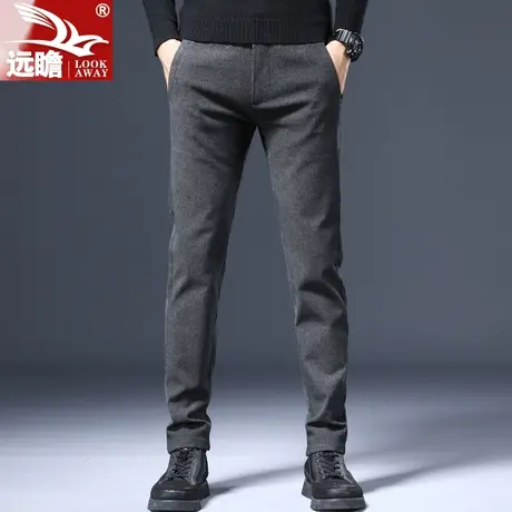 男士休闲裤男2022冬季新款直筒修身裤子男款潮流百搭小脚裤秋冬款商品大图