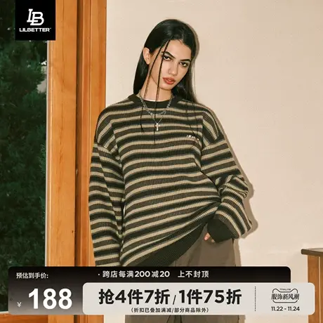 Lilbetter条纹毛衣男秋季新款线衫套头长袖针织衫高级感潮牌外套商品大图