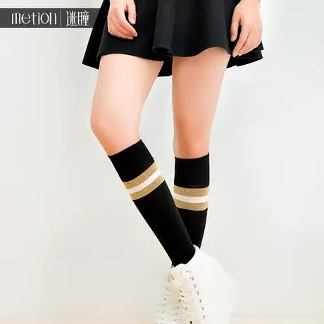 迷瞳日系棉质学生中筒袜学院风运动半截袜秋冬袜子女堆堆袜韩版图片