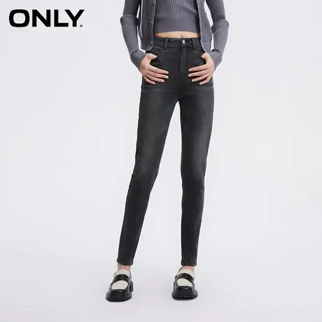ONLY奥莱休闲百搭高腰修身紧身裤九分牛仔裤女图片