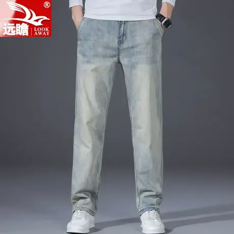 2022新款男士秋季牛仔裤男宽松直筒男裤潮流百搭春秋季休闲长裤子商品大图