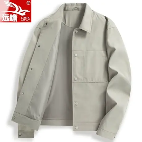 秋季外套男春秋款青年宽松上衣2023新款翻领工装男士休闲夹克男款商品大图