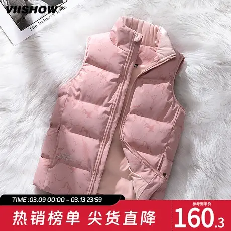 VIISHOW羽绒马甲男女款背心2023冬季新款情侣潮牌保暖白鸭绒外套图片