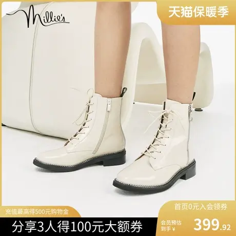 millie's/妙丽冬季商场同款休闲时尚英伦风马丁靴女短靴LZW28DD1商品大图