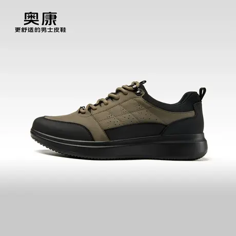 奥康男鞋2023秋季新时尚拼接百搭休闲鞋男系带舒适运动鞋慢跑鞋商品大图