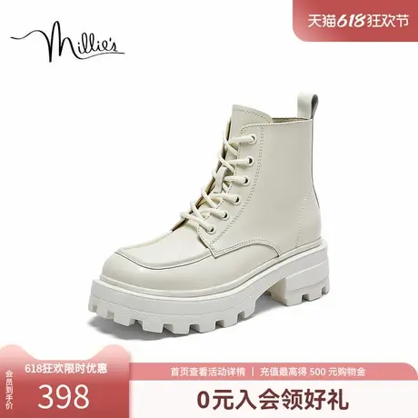 millie's妙丽时尚简约时装女马丁靴女皮靴9186ADD3商品大图