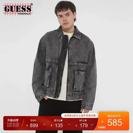 GUESSOriginals男士潮流经典翻领水洗牛仔外套商品大图