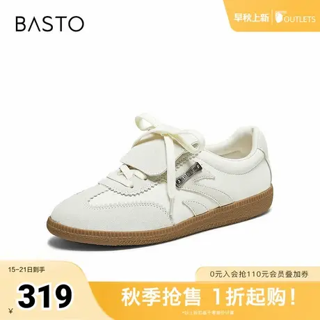 百思图2025秋季新款商场同款德训鞋时尚复古运动女休闲鞋UEZ12CM5商品大图