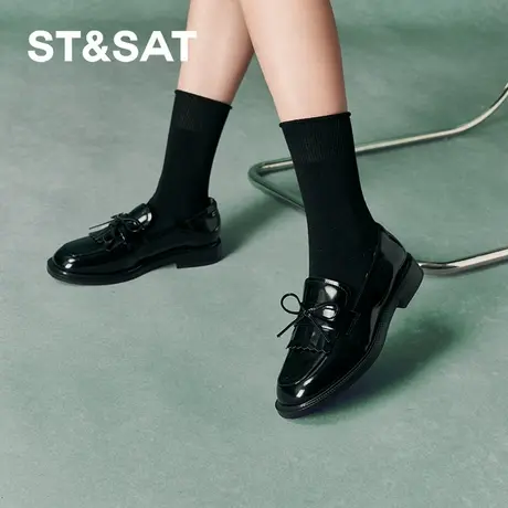 星期六乐福鞋秋季新款英伦复古通勤舒适百搭女鞋SSC31110W9商品大图