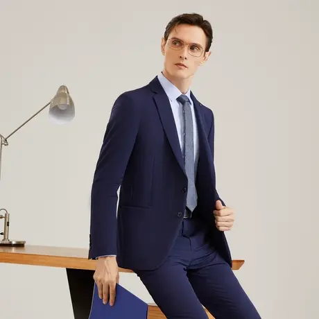 雅戈尔奥莱 男装西服时尚秋西服修身弹力商务休闲上衣图片