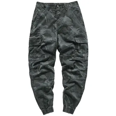 VIP多口袋迷彩裤男士束脚裤春秋宽松美式复古休闲运动工装裤潮流商品大图