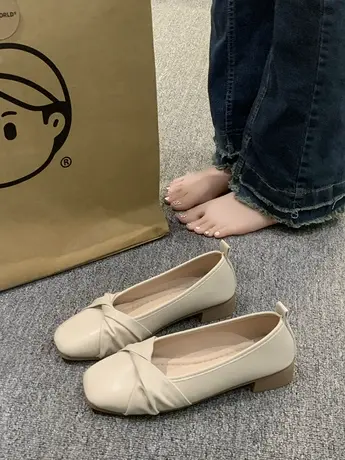 单鞋女软底温柔风晚晚鞋浅口瓢鞋2024年新款秋季玛丽珍船鞋奶奶鞋商品大图