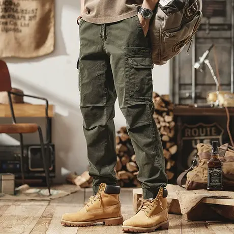 潮流复古日系工装裤男休闲长裤时尚百搭宽松耐磨男秋冬裤潮流男装商品大图