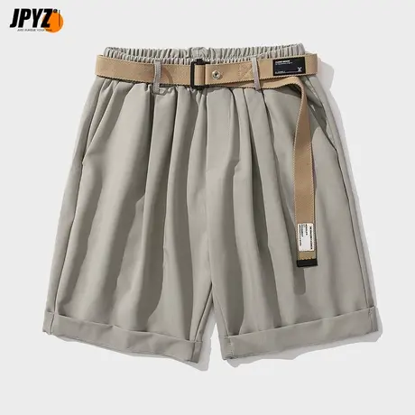 短裤男士夏季薄款冰丝休闲宽松中裤潮流百搭外穿五分裤垂感裤子商品大图