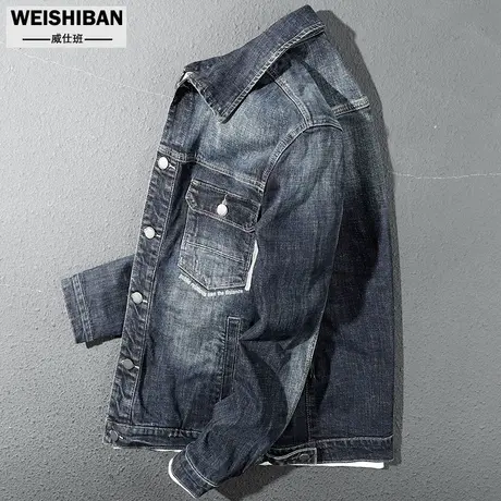 春秋季新款男士帅气牛仔夹克青年上衣韩版宽松牛仔外套男学生潮男商品大图