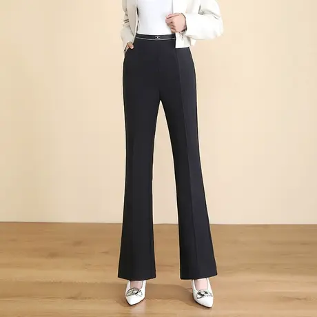 2023秋季新款微喇裤女高腰通勤气质西装裤显瘦垂感喇叭长裤休闲裤商品大图