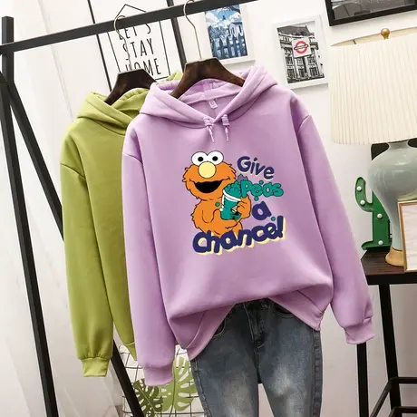 加绒卫衣女秋冬2023年新款爆款韩版宽松秋季上衣加厚外套潮ins图片