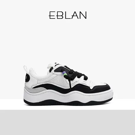 EBLAN/伊伴创意串珠百搭板鞋2024年春季新款时尚潮流低帮休闲鞋图片