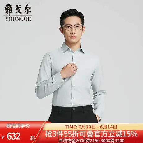 【商场同款】雅戈尔男士长袖衬衫春秋新款官方商务休闲长袖衬衫男商品大图