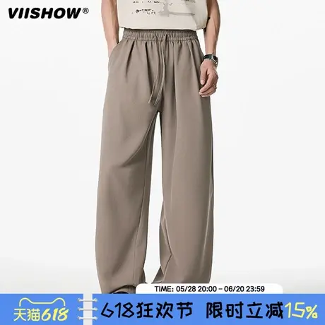 VIISHOW直筒宽松垂感休闲裤日系高街男裤百搭西裤潮牌裤子男长裤商品大图