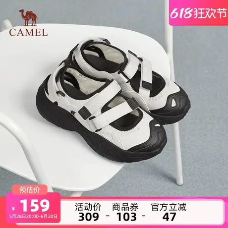 骆驼女鞋2025夏季新款户外透气丑萌凉鞋女款运动鞋厚底老爹鞋潮商品大图