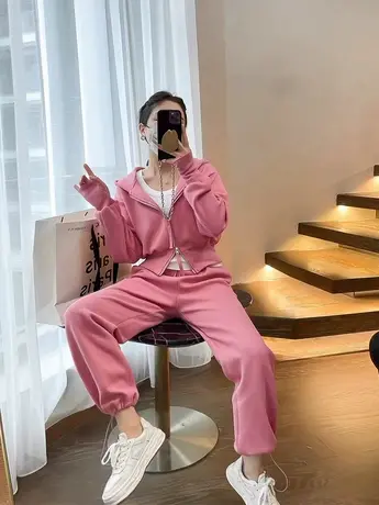 卫衣套装女士春秋季时尚洋气减龄2023年新款休闲运动服两件套炸街图片