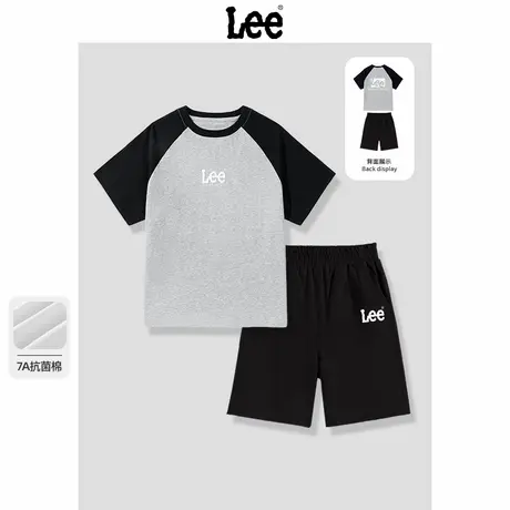 Lee童装男童套装2025新款帅气时髦青少年潮流夏装儿童帅气t恤衫图片