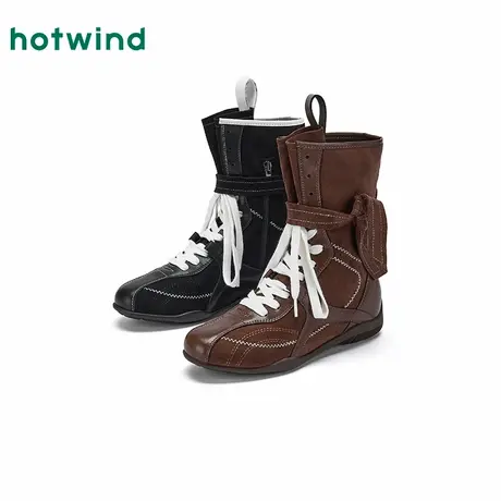 热风平底时装靴25年秋季新款时尚百搭休闲潮流女靴子轻便舒适短靴商品大图