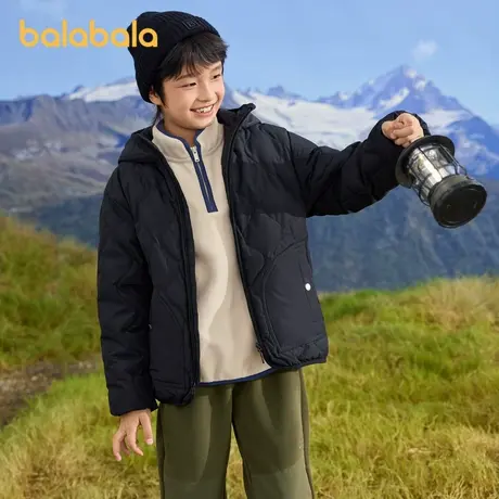 巴拉巴拉童装羽绒服男童2025新款早早春女童短款外套宝宝上衣保暖图片