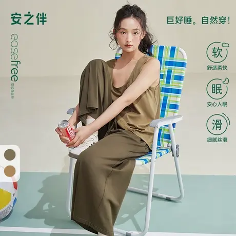 安之伴睡衣女夏季纯棉2025新款短袖长裤甜美可爱家居服套装可外穿商品大图