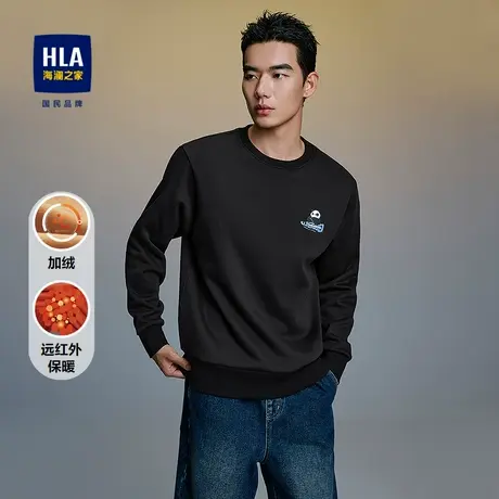 HLA/海澜之家panda wowo熊猫卫衣25秋冬新款远红外加绒亲子款男图片