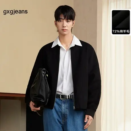 清仓gxg.jeans男装冬季翻领呢夹克JEX12100574图片