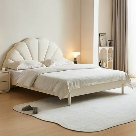 全友家居现代简约1.8m双人板式床女生卧室小户型省空间储物高箱床商品大图