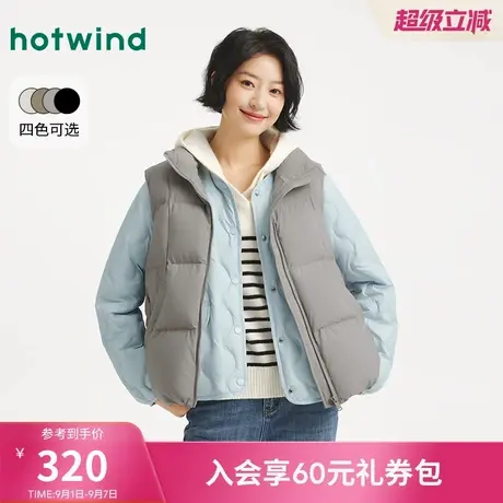 热风2025年冬季新款女士基础羽绒马甲商品大图