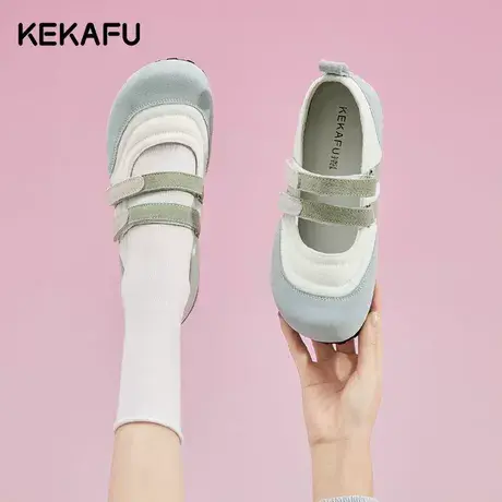 珂卡芙玛丽珍鞋女2023新款小众单鞋平底泡芙鞋仙女芭蕾鞋豆豆鞋女图片