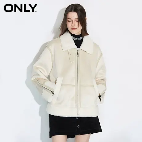 ONLY奥莱时尚宽松袖口开叉翻领长袖外套女商品大图