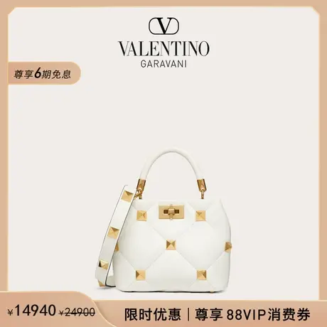 【限时优惠】华伦天奴VALENTINO女士 ROMAN STUD 软羊革手提包商品大图